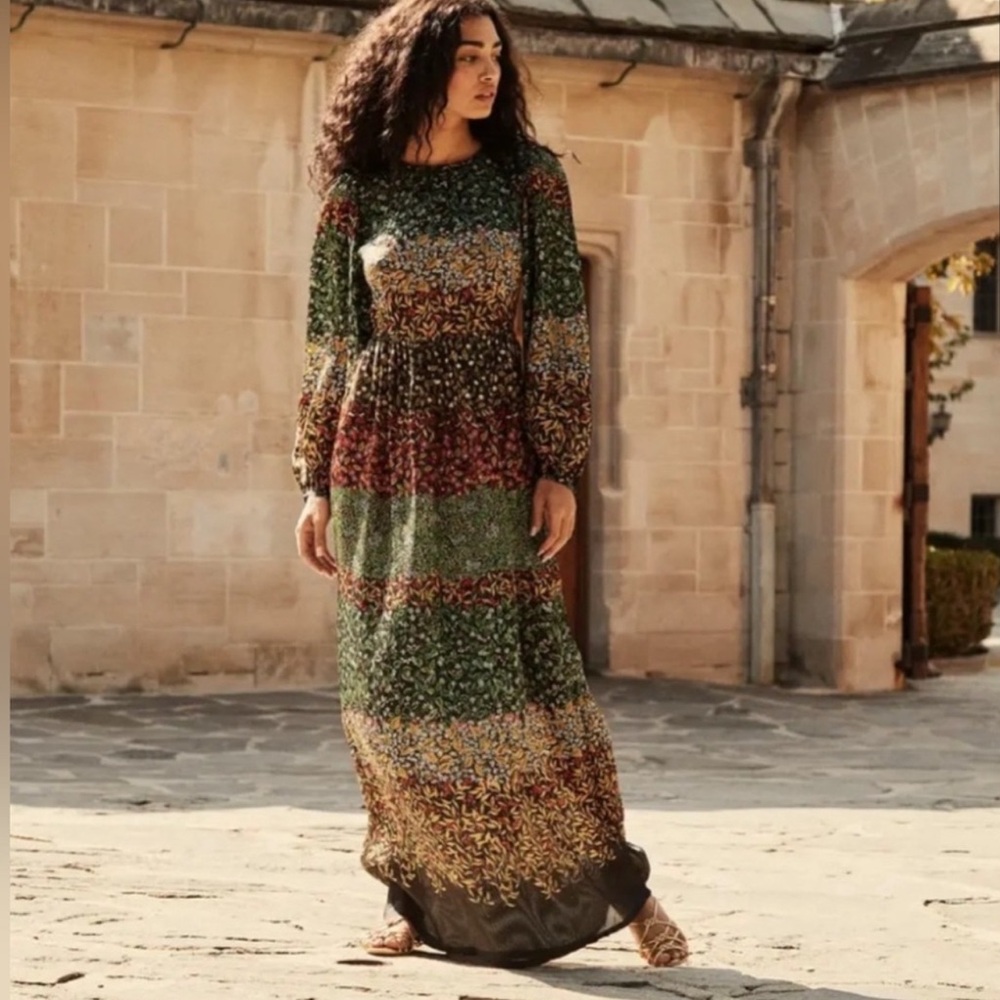 NWT DÔEN Willow dress in autumn kaleidoscope sz S